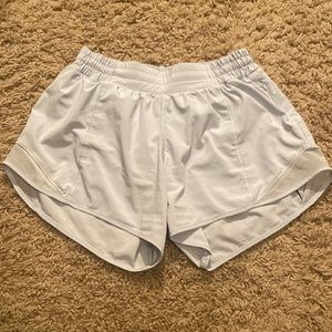 Lululemon hotty hot shorts 4” size 4 in a light blue color.